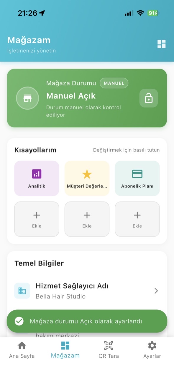 Rezbee store dashboard