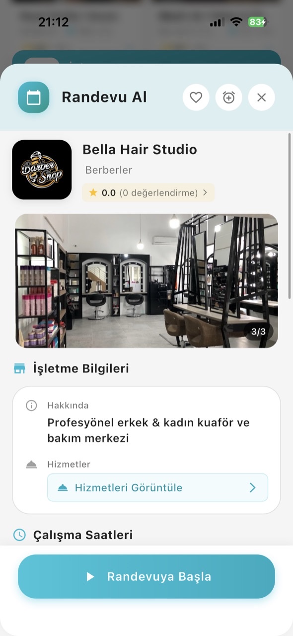 Rezbee service selection